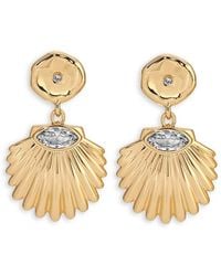 Ettika - Santorini Cubic Zirconia Shell Drop Earrings - Lyst