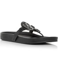 tory burch miller cloud leather thong slides