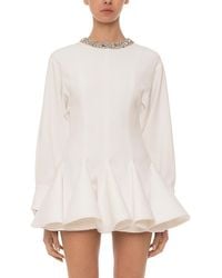 Des Phemmes - Des_Phemmes Embellished Flared Mini Dress - Lyst