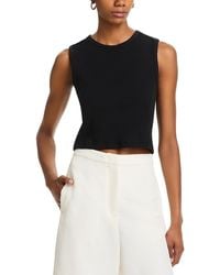 Leset - Pointelle Sleeveless Crewneck Top - Lyst