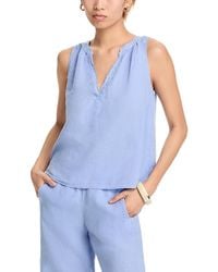 Velvet By Graham & Spencer - Linen V Neck Tank Top - Lyst