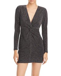aqua twist front velvet dress