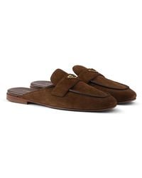 Prada - Suede Slippers - Lyst