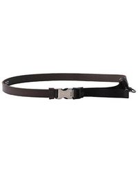 Prada - Leather And Woven Nylon Tape Belt - Lyst