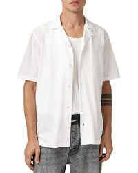 AllSaints - Robson Relaxed Fit Short Sleeve Camp Shirt - Lyst