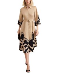 Phase Eight Kimberley Midi Dress in Natural | Lyst