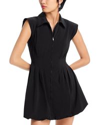 Steve Madden - Dyanne Poplin Pleated Mini Dress - Lyst