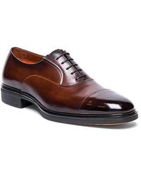 Santoni - Easy Cap Toe Lace Up Dress Shoes - Lyst