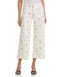 Rails - Getty Floral Embroidered Crop Jeans - Lyst