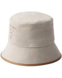 Prada - Logo-Embroidered Bucket Hat - Lyst