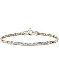 John Hardy - 14K Essentials Diamond Pave Link Bracelet - Lyst