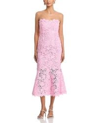 chinese dress ladies 21SIX Susan 3D Floral Lace Mix Coral Dress main image 0