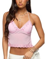 Edikted - Allise Backless Sequin Halter Top - Lyst