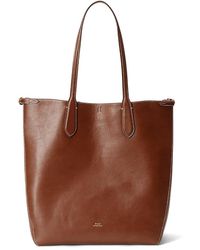 Polo Ralph Lauren - Bellport Leather North-South Tote - Lyst