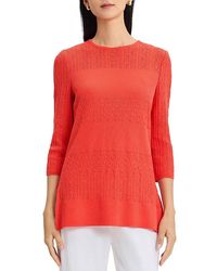Misook - Classic Lined Pointelle Soft Knit Tunic - Lyst