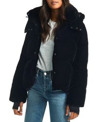Sam. Sydney Velvet Short Down Coat - Black