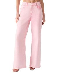 Steve Madden - High Rise Wide Leg Jeans - Lyst