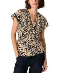 Whistles - Animal Spot Printed Blouse - Lyst