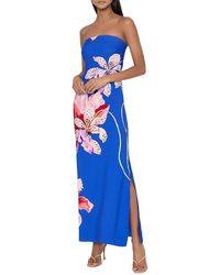asymmetrical forest jacquard maxi dress Hyacinth House Navy & Indigo Jacquard Archibald Maxi Dress Navy and Indigo Jacquard / S