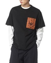 MCM - Monogram Patch Pocket T-Shirt - Lyst
