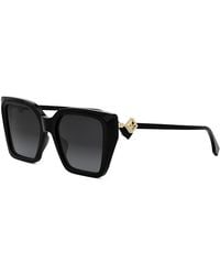 Fendi - Ff Diamonds Square Sunglasses, 54Mm - Lyst