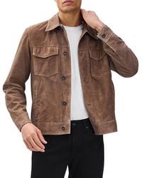 Rag & Bone - Suede Trucker Jacket - Lyst
