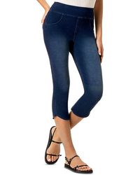 Hue - Game Changing Tulip Hem Denim Leggings - Lyst