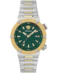 Versace - Greca Logo Diver Watch, 43Mm - Lyst