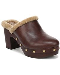 Veronica Beard - Larken Shearling Lined Leather Clogs - Lyst