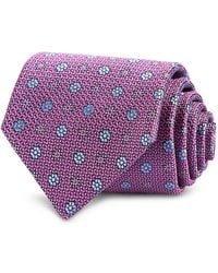 David Donahue - Floral Pattern Silk Classic Tie - Lyst