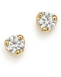Zoe Chicco - 14k Yellow Gold Stud Earrings With Diamonds - Lyst