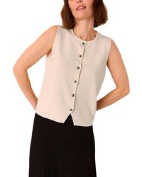 Whistles - Lucy Button Front Knit Tank Top - Lyst