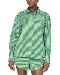 French Connection - Alexis Diagonal Yoke Button Front Top - Lyst