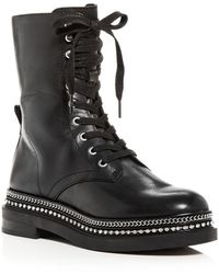 Vince Camuto Branda Embellished Combat Boots - Black