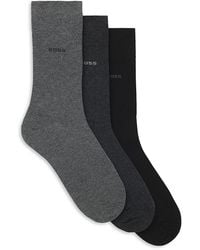 BOSS - Regular Length Crew Socks, Pack Of 3 - Lyst