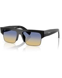Prada - Pr Rectangular Sunglasses, 55Mm - Lyst