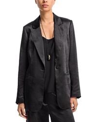 Aqua - Satin Blazer - Lyst