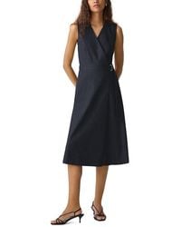 Theory - Sleeveless A Line Wrap Dress - Lyst