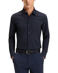 BOSS - Hank Kent Slim Fit Button-Front Shirt - Lyst