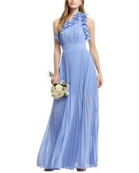 Dress the Population - Vida Asymmetric Pleated Gown - Lyst