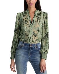 Alice + Olivia - Arlette Collared Blouse - Lyst