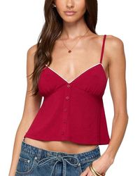 Edikted - Kellyn Button Contrast Babydoll Top - Lyst