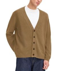 Solid - Wool Blend Button Cardigan Sweater - Lyst
