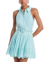 Hemant & Nandita - Eyelet Buckle Belt Mini Dress - Lyst
