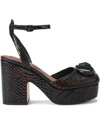 Kurt Geiger - Snake-Effect Chelsea Platform Heels - Lyst