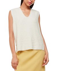 Whistles - Textured Tank Top - Lyst