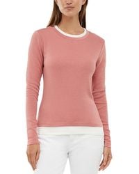 Three Dots - Veronica Layered Long Sleeve Tee - Lyst