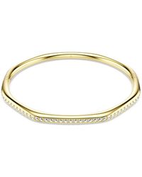 Swarovski - Dextera Pave Crystal Geometric Bangle Bracelet - Lyst