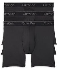 Calvin Klein - Microfiber Stretch Wicking Boxer Briefs, Pack Of 3 - Lyst
