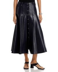 Cinq À Sept - Veena Faux Leather Midi Skirt - Lyst